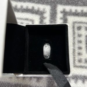 Pandora White Murano Glass Charm (Retired) NWOT